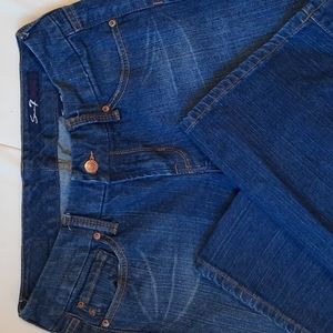 Seven7 Women's Boot Cut Jeans - Dark Blue